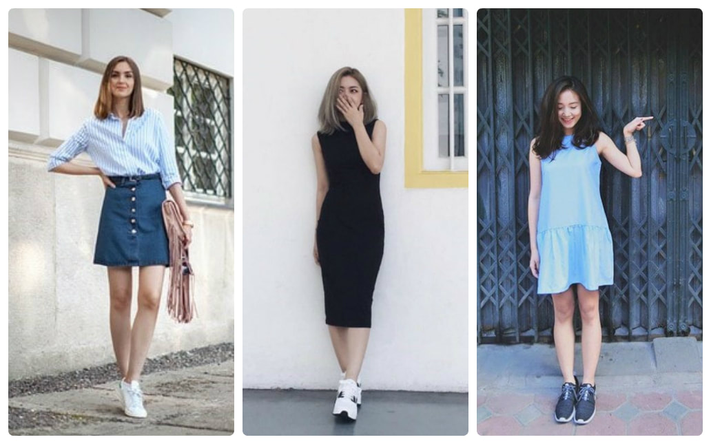 TRẺ TRUNG Mix Giày Thể Thao Với Váy đẹp xinh với 12 cách đơn giản